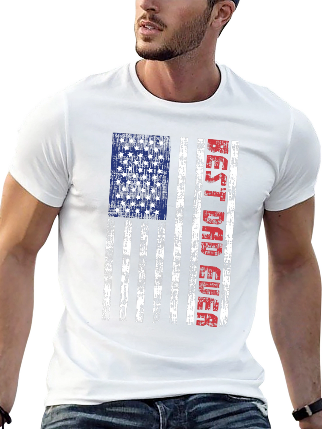 Best Dad Ever American Flag T-Shirt