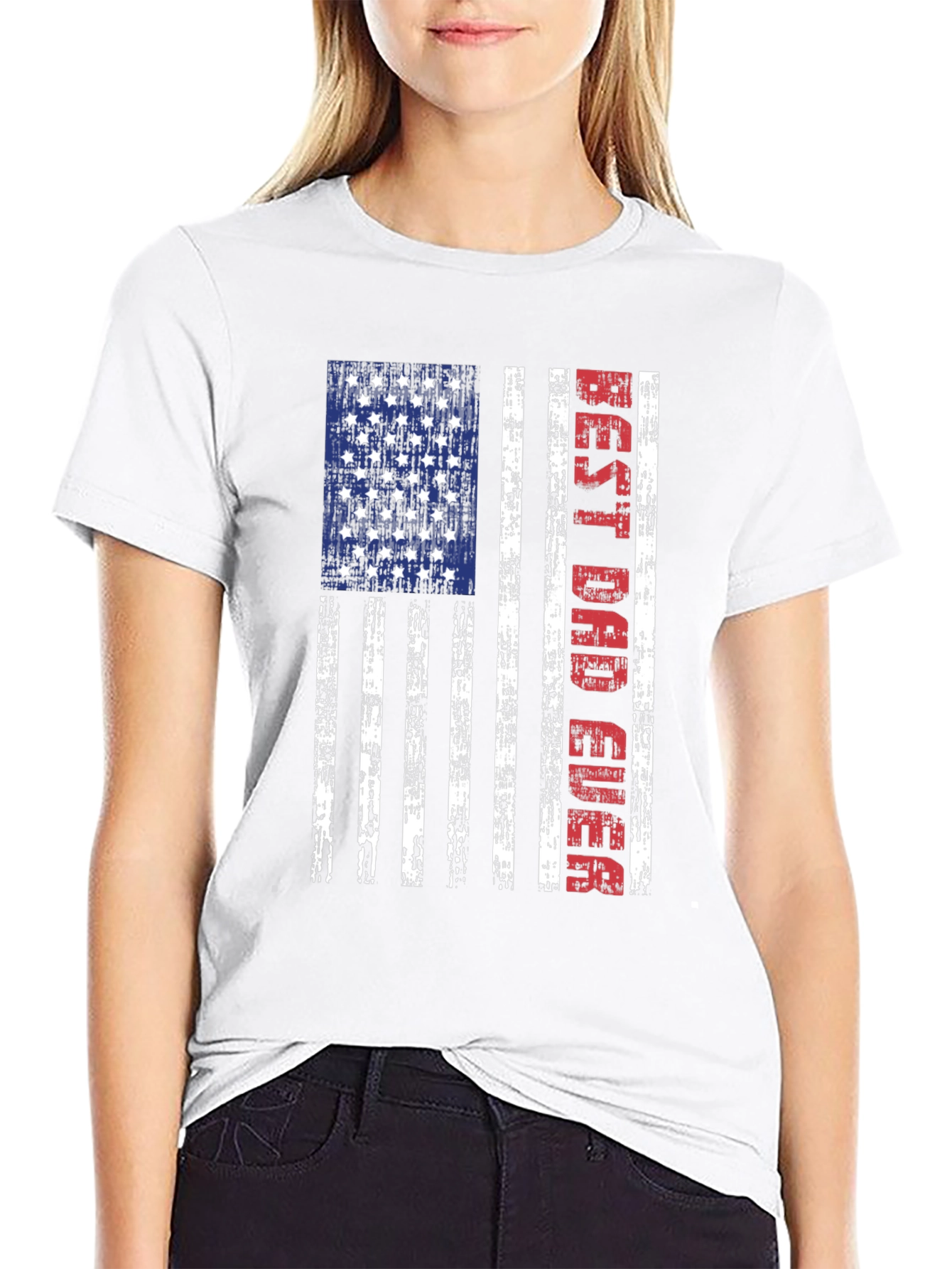 Best Dad Ever American Flag T-Shirt