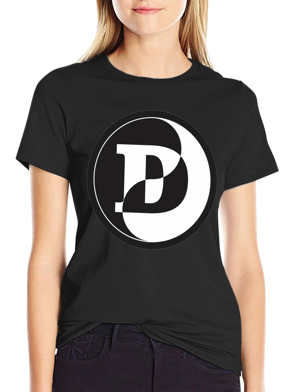 Yin Yang D Graphic Black T-Shirt