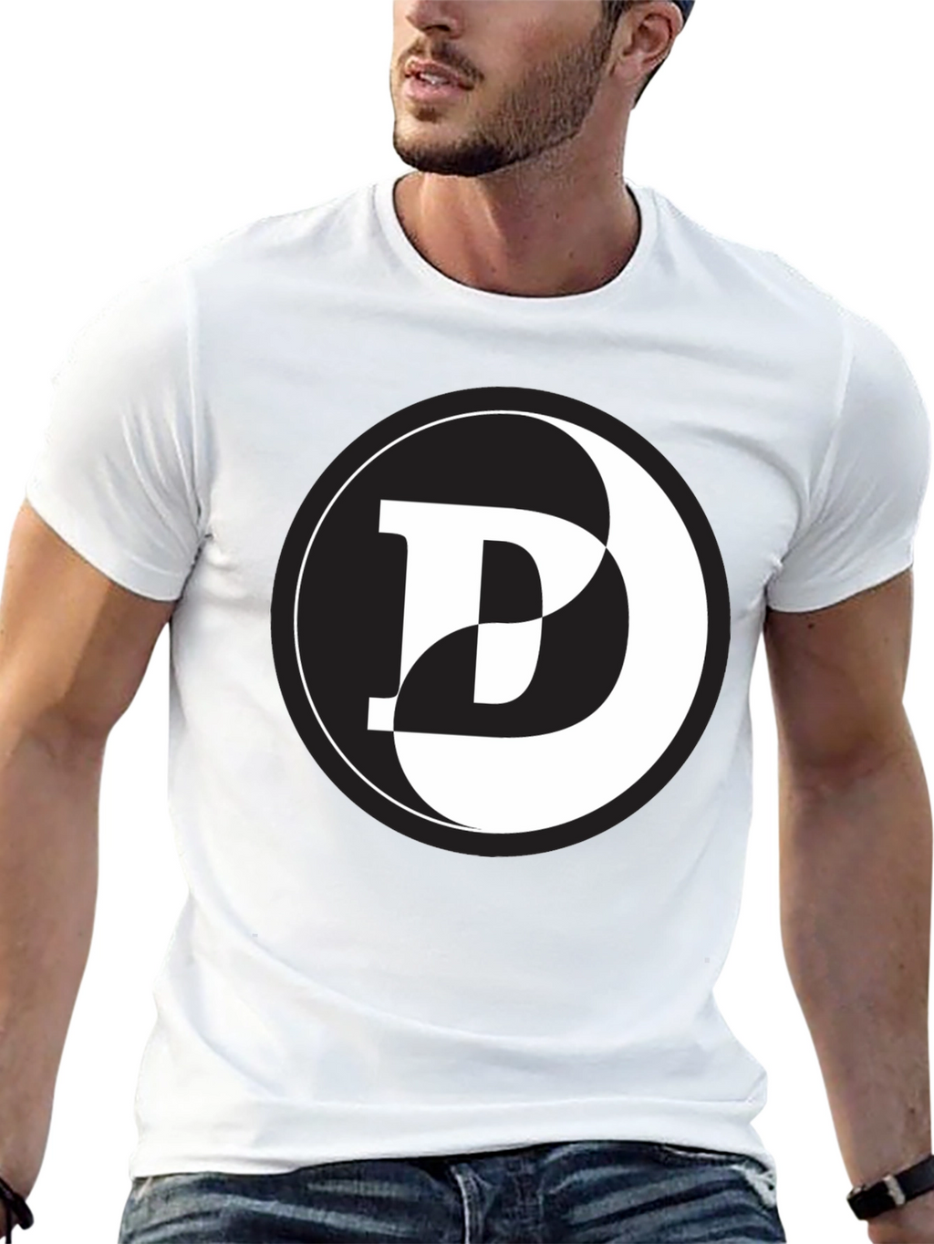 Yin Yang D Graphic Black T-Shirt