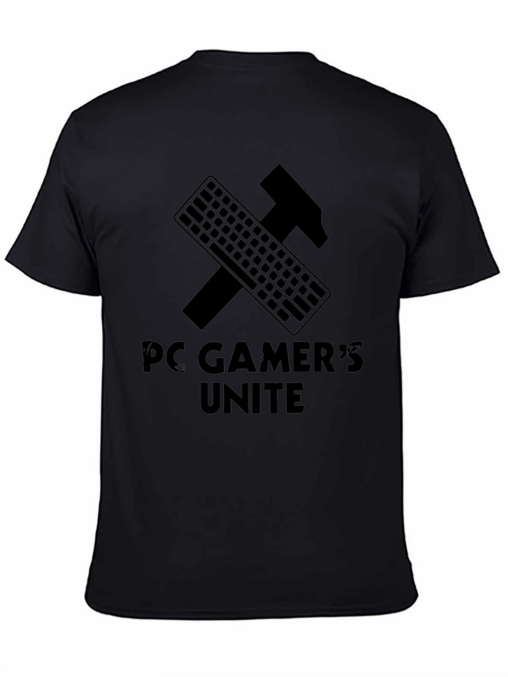PC Gamers Unite T-Shirt - Keyboard Hammer Design