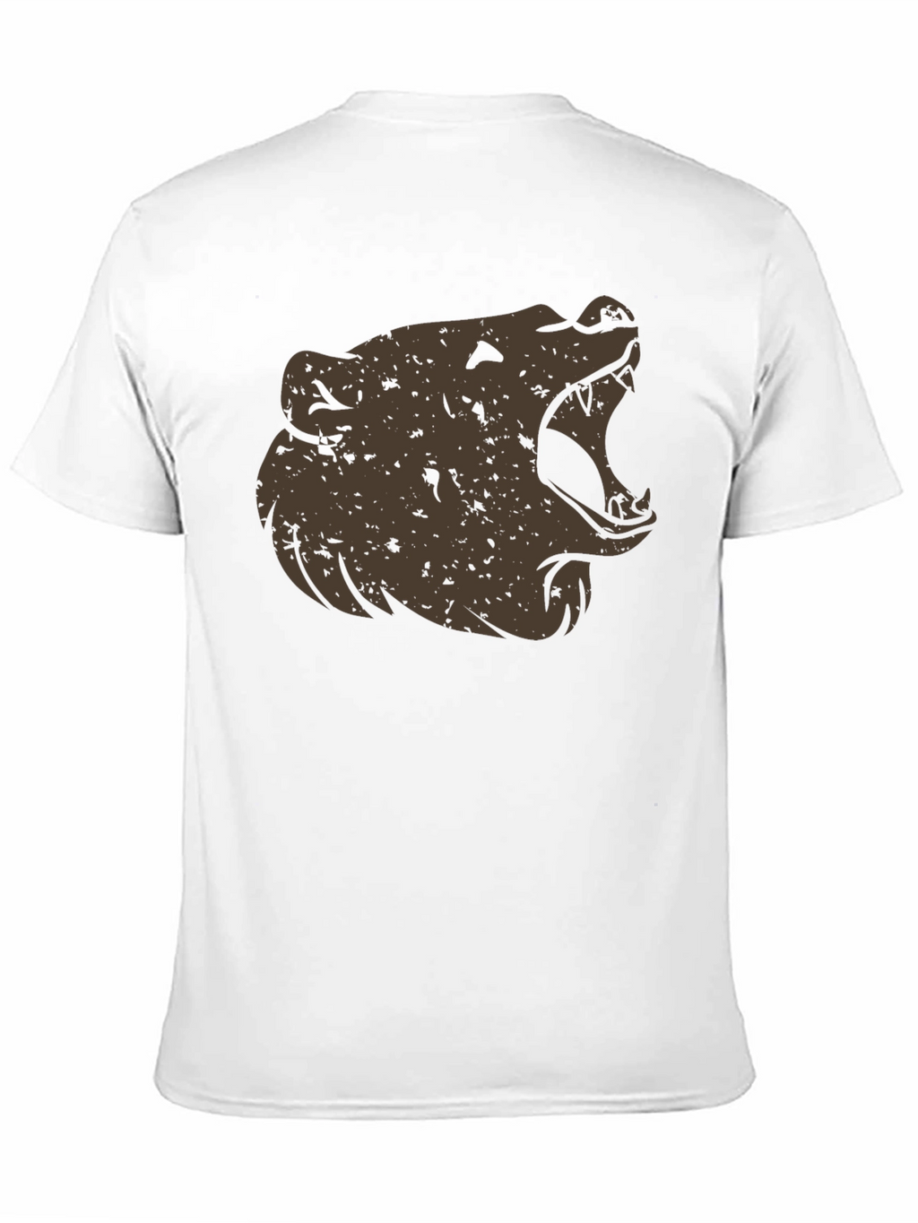 Roaring Bear Graphic Tee - Black Cotton Comfort