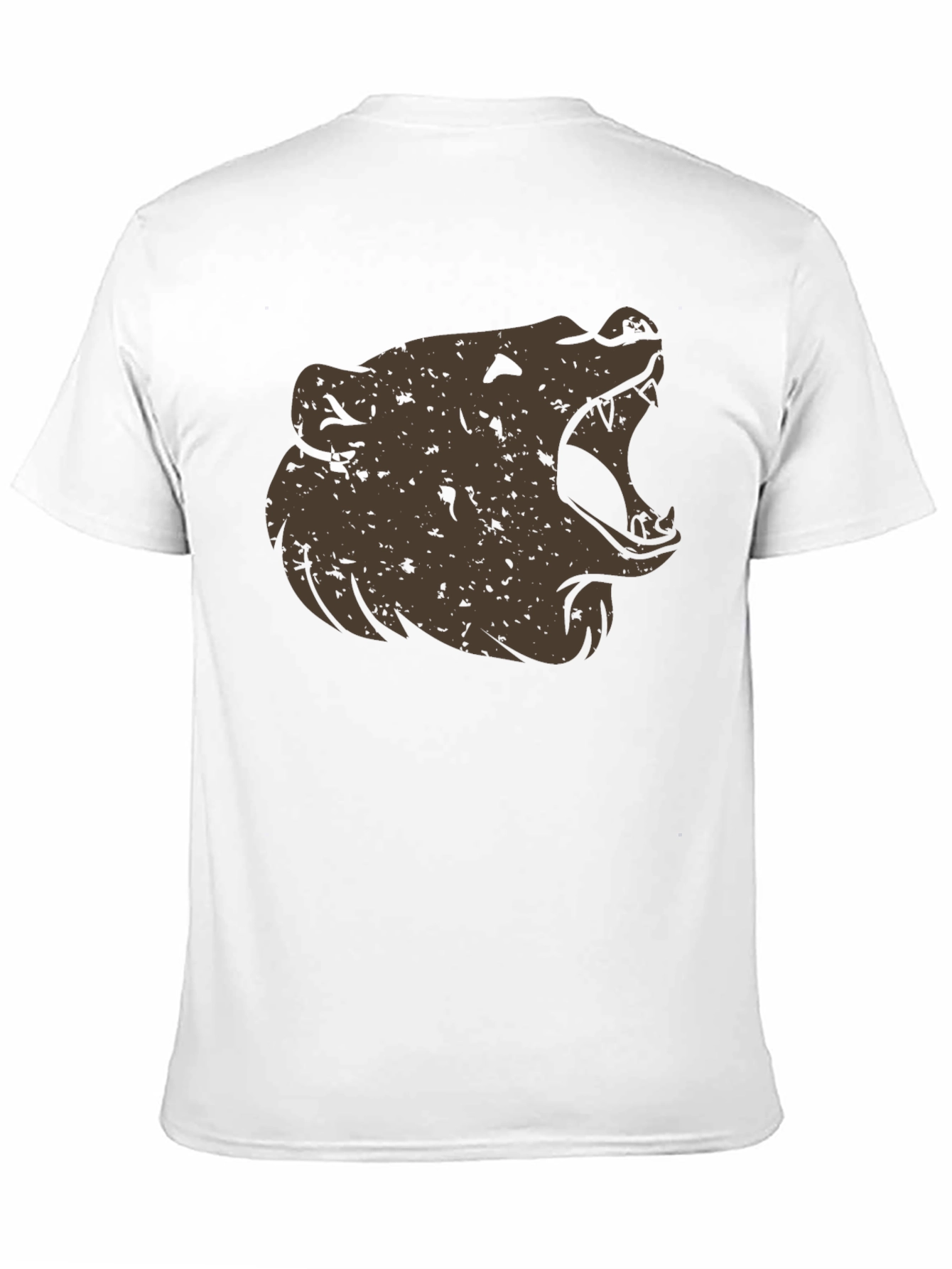 Roaring Bear Graphic Tee - Black Cotton Comfort