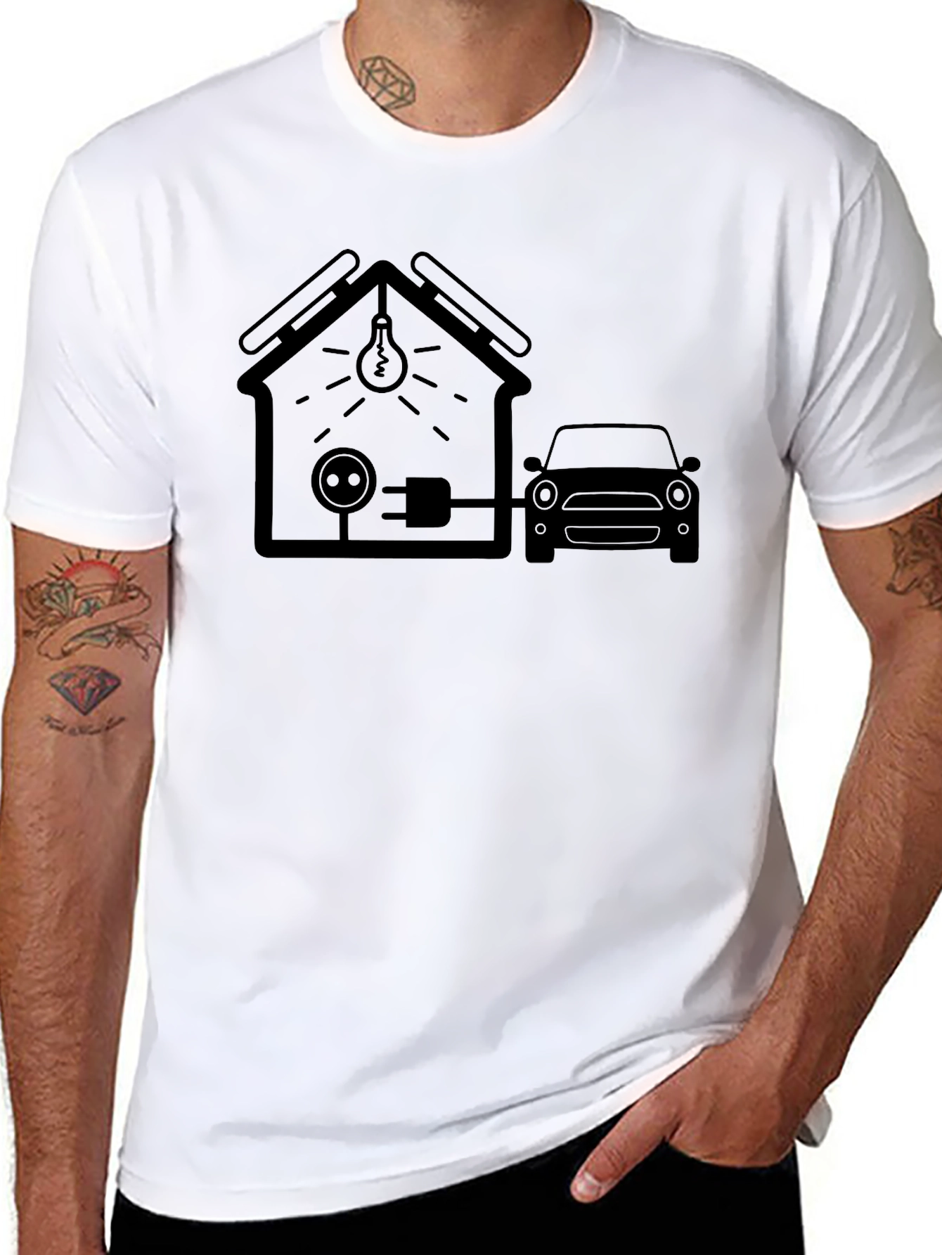 Electric Vehicle Home Solar Charging T-Shirt