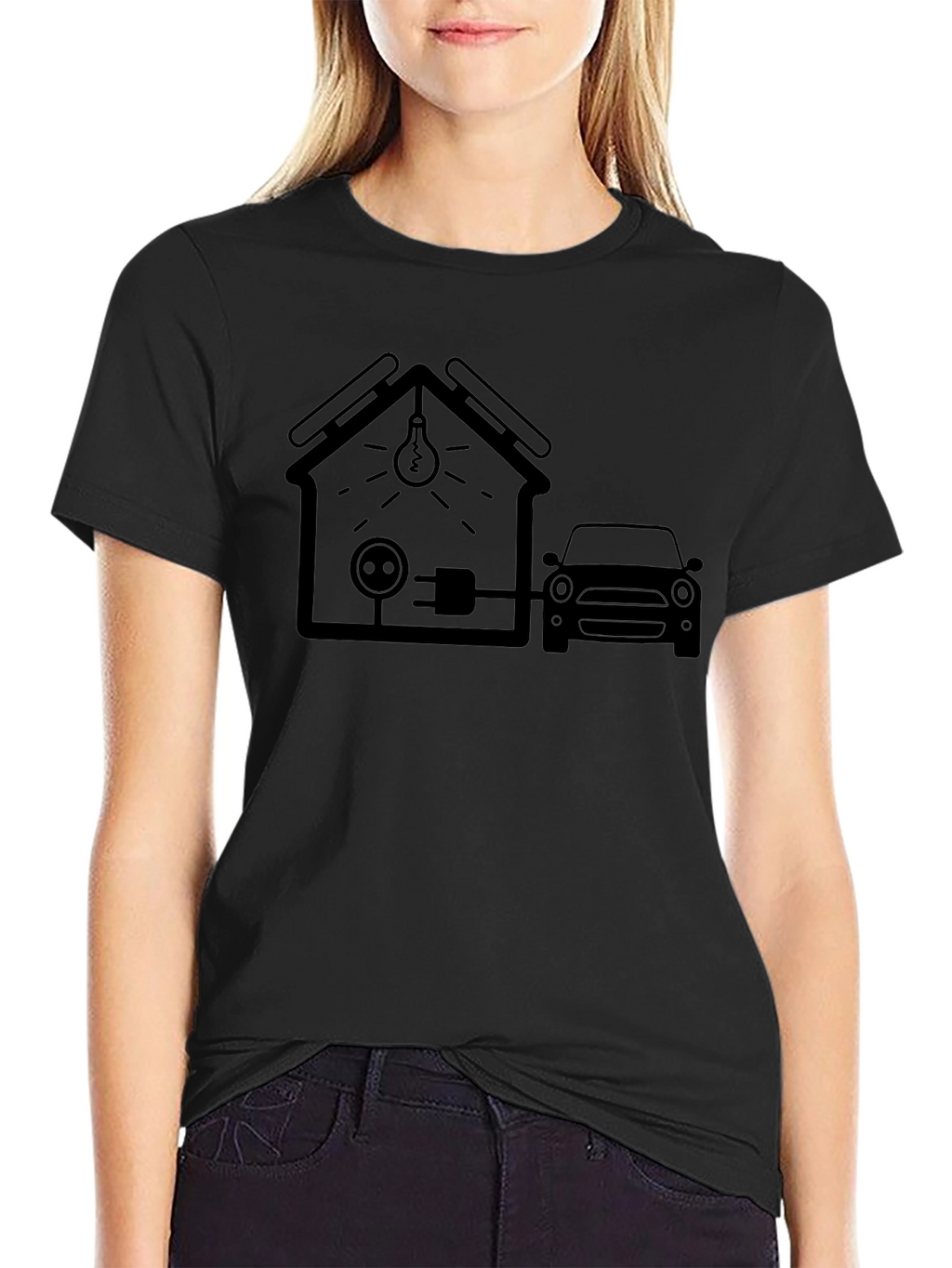 Electric Vehicle Home Solar Charging T-Shirt
