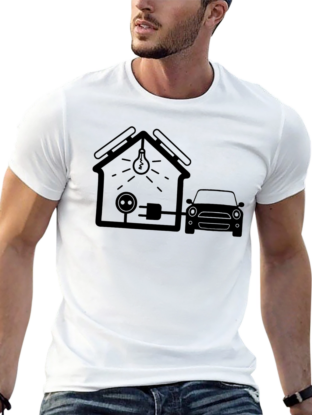 Electric Vehicle Home Solar Charging T-Shirt