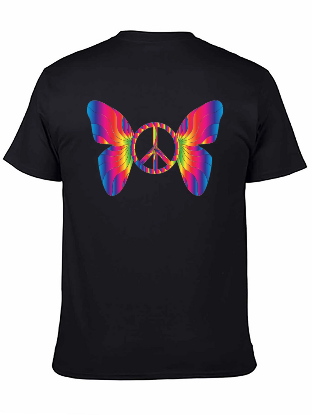 Peace Sign Butterfly Graphic T-Shirt