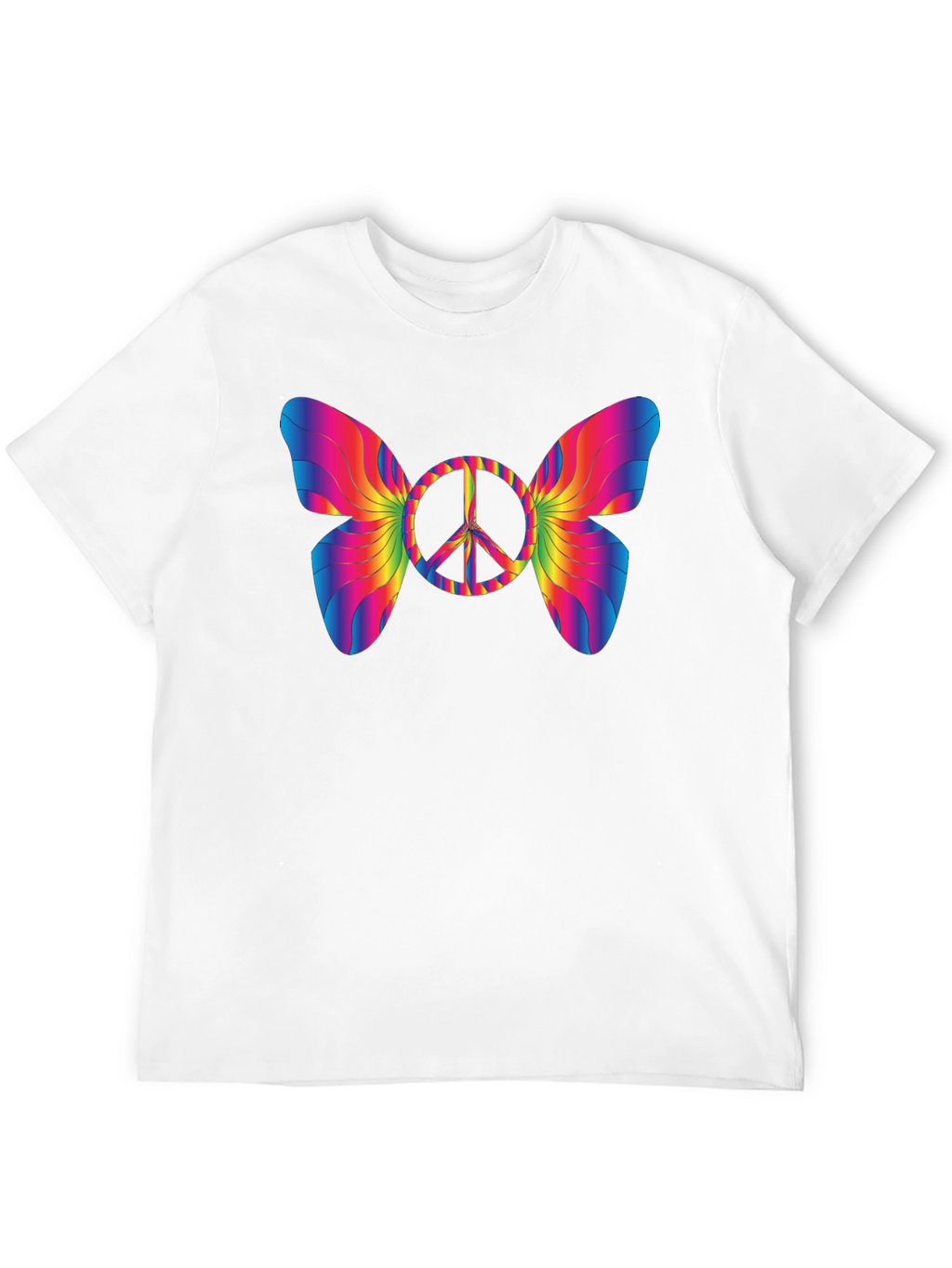 Peace Sign Butterfly Graphic T-Shirt