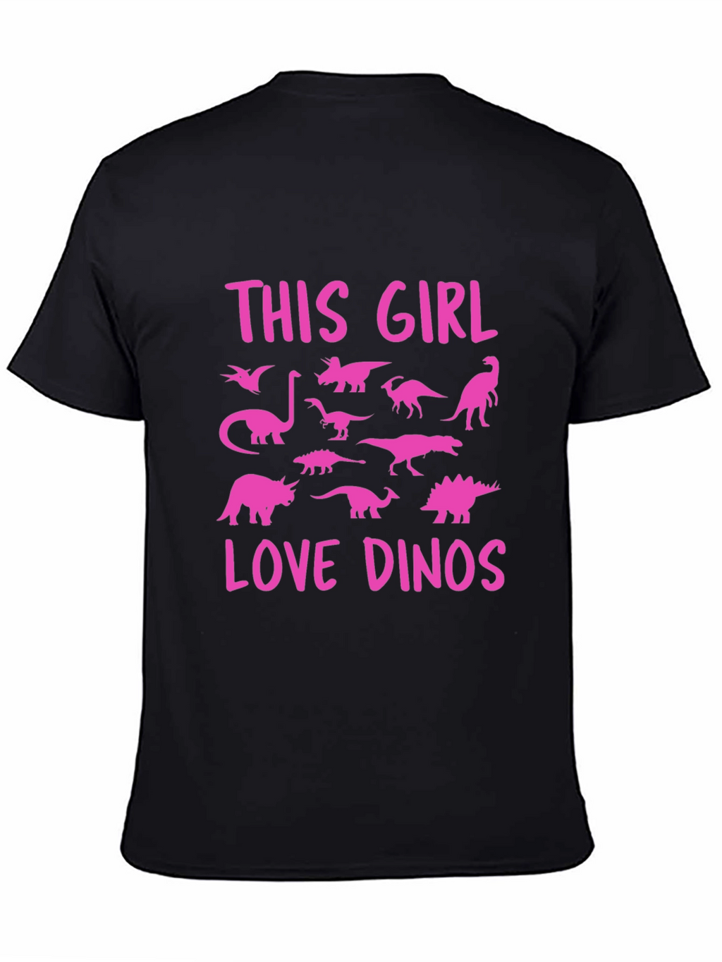 This Girl Love Dinos T-Shirt Black