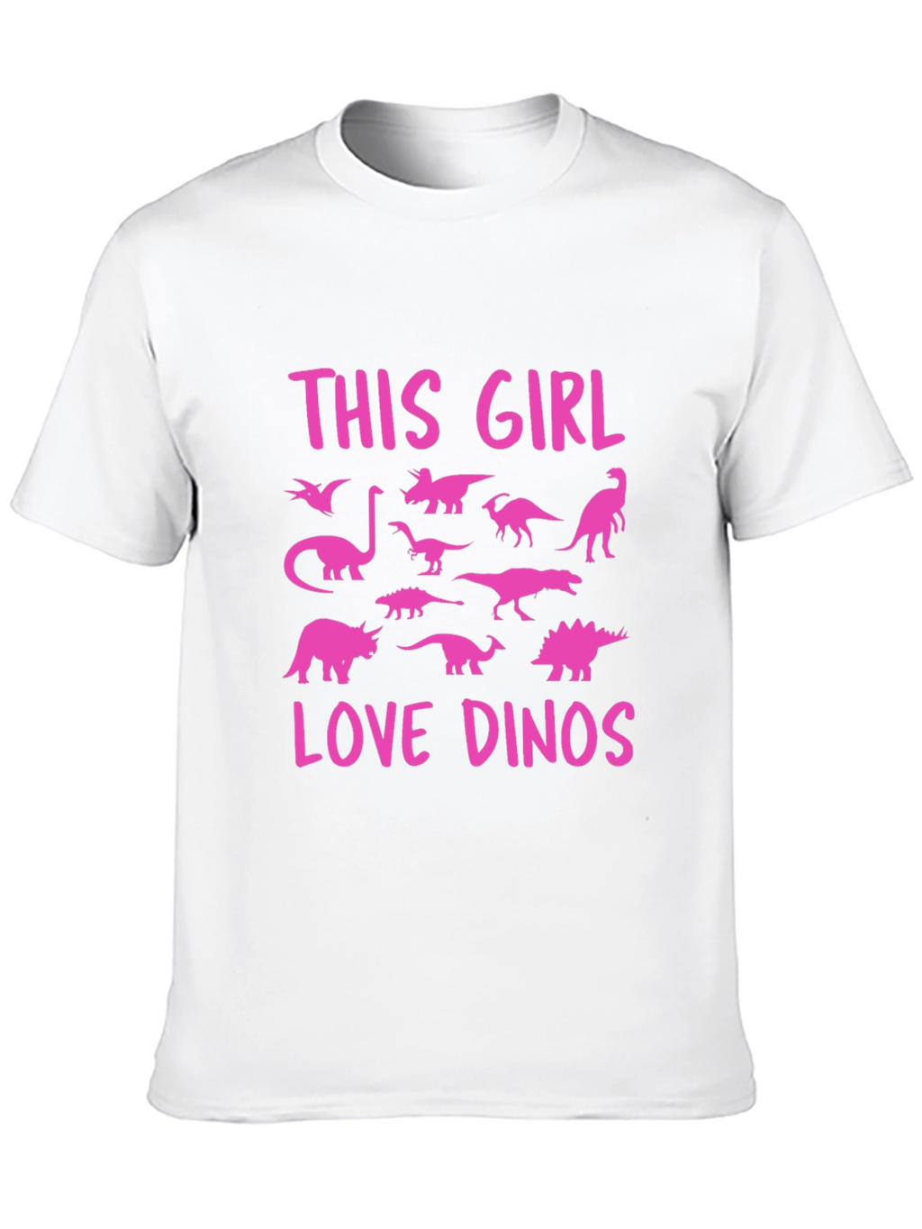 This Girl Love Dinos T-Shirt Black