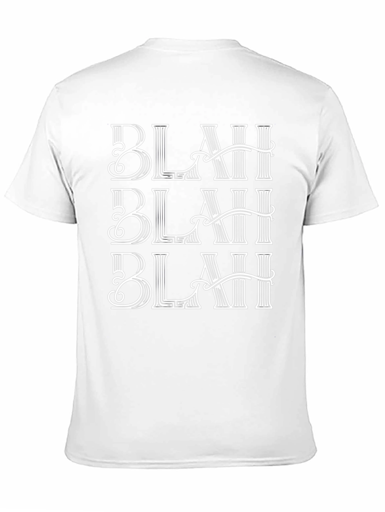 Blah Blah Blah Graphic Tee - Mens Crew Neck
