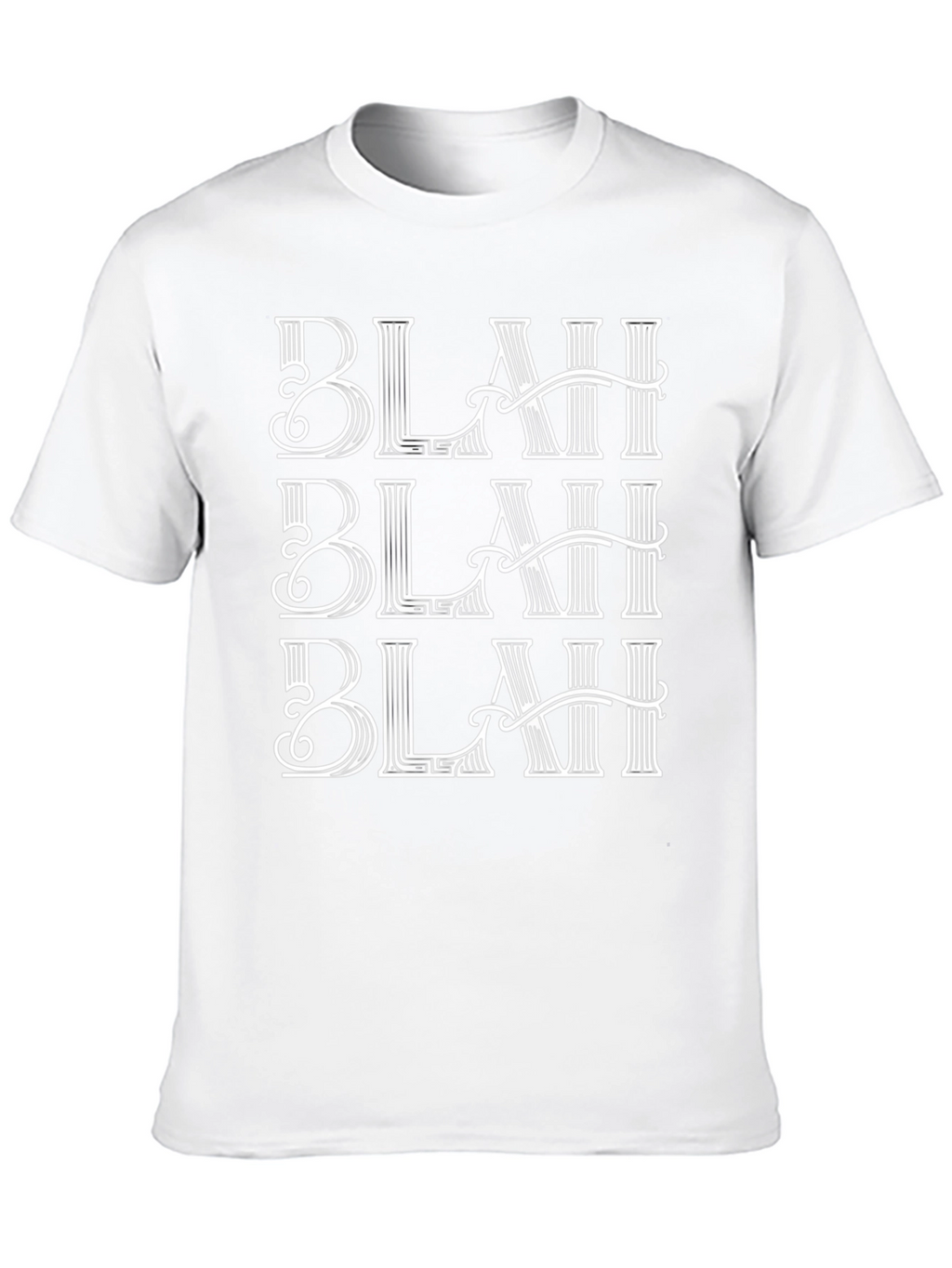 Blah Blah Blah Graphic Tee - Mens Crew Neck