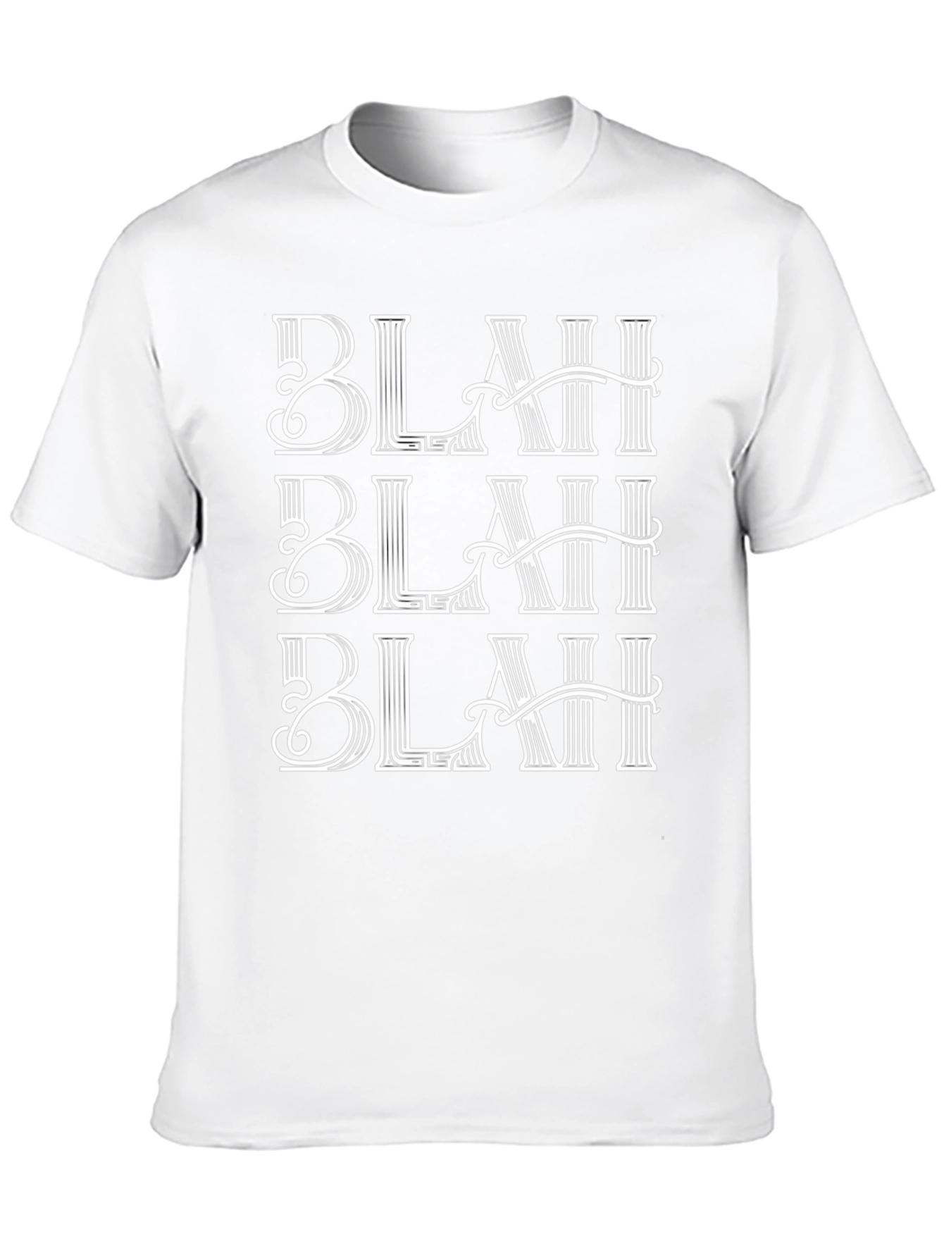 Blah Blah Blah Graphic Tee - Mens Crew Neck