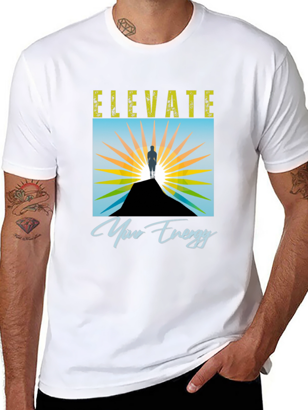 Elevate Your Energy T-Shirt - Inspirational Graphic Tee