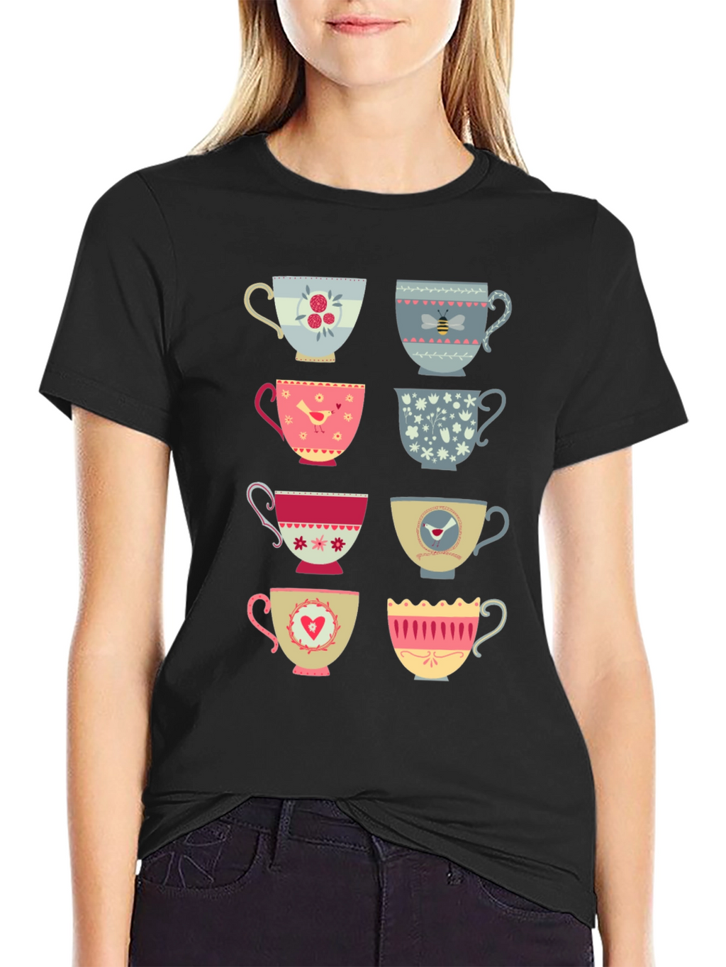 Whimsical Tea Cup T-Shirt: Unique Stylish Comfortable