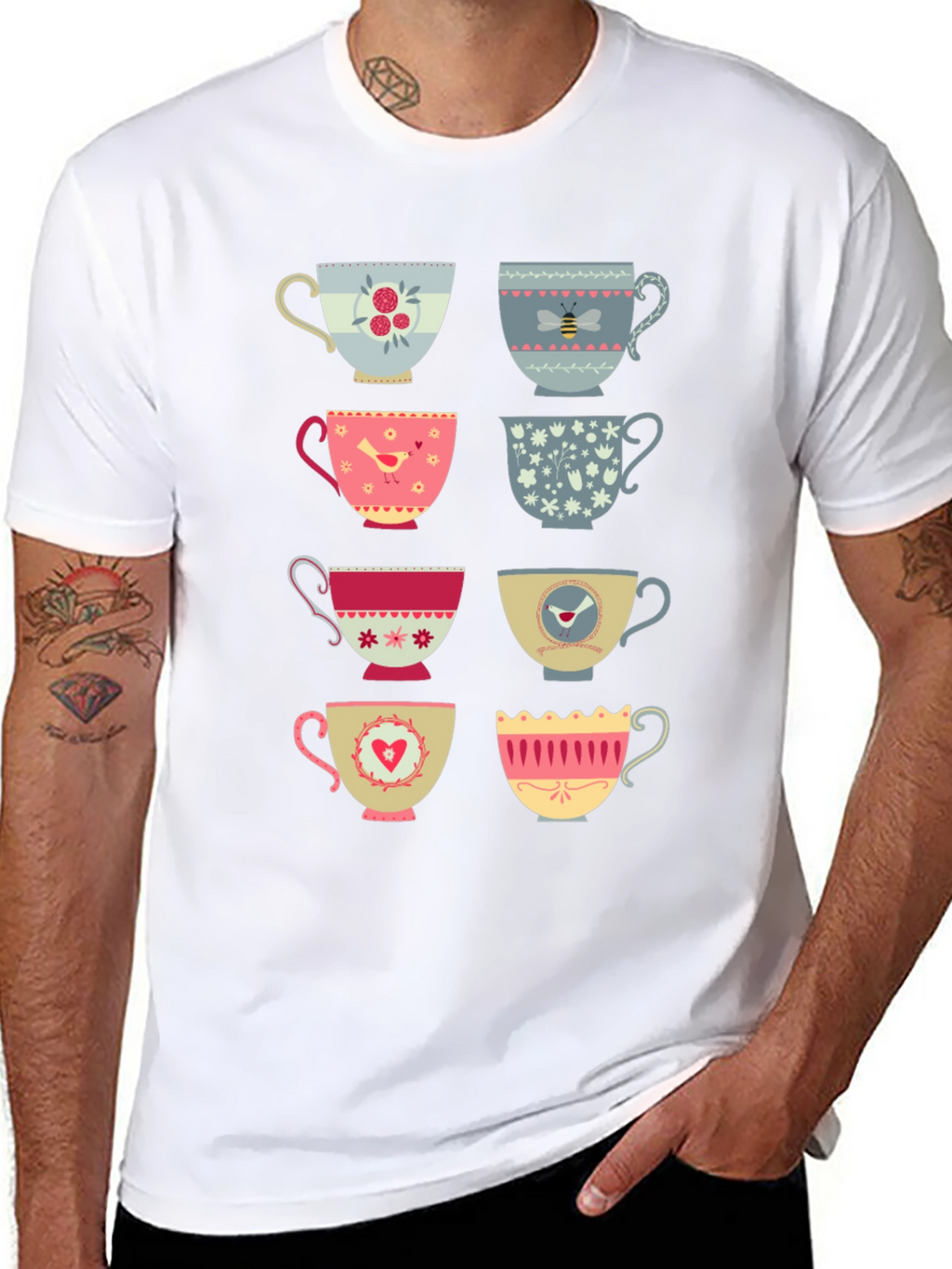 Whimsical Tea Cup T-Shirt: Unique Stylish Comfortable