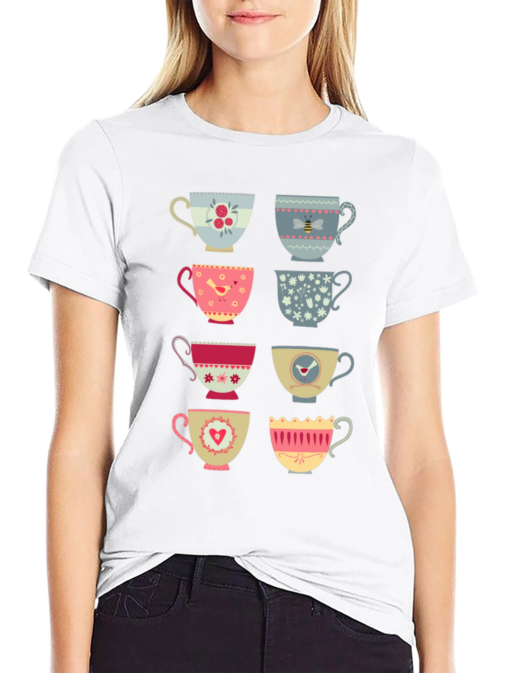 Whimsical Tea Cup T-Shirt: Unique Stylish Comfortable