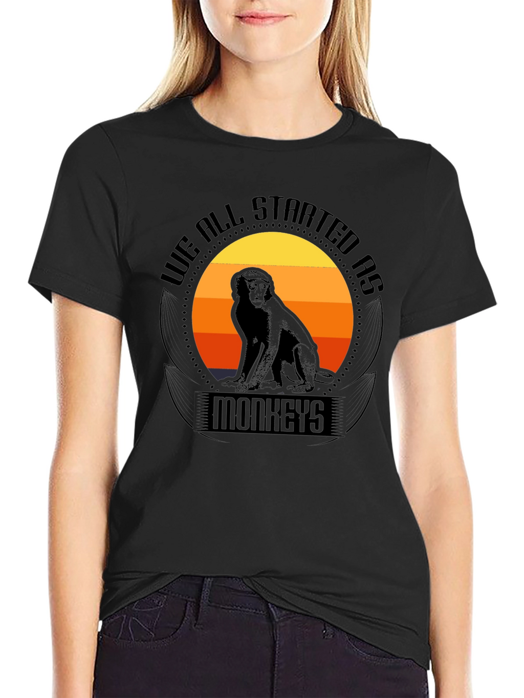 We All Started As Monkeys Graphic Tee