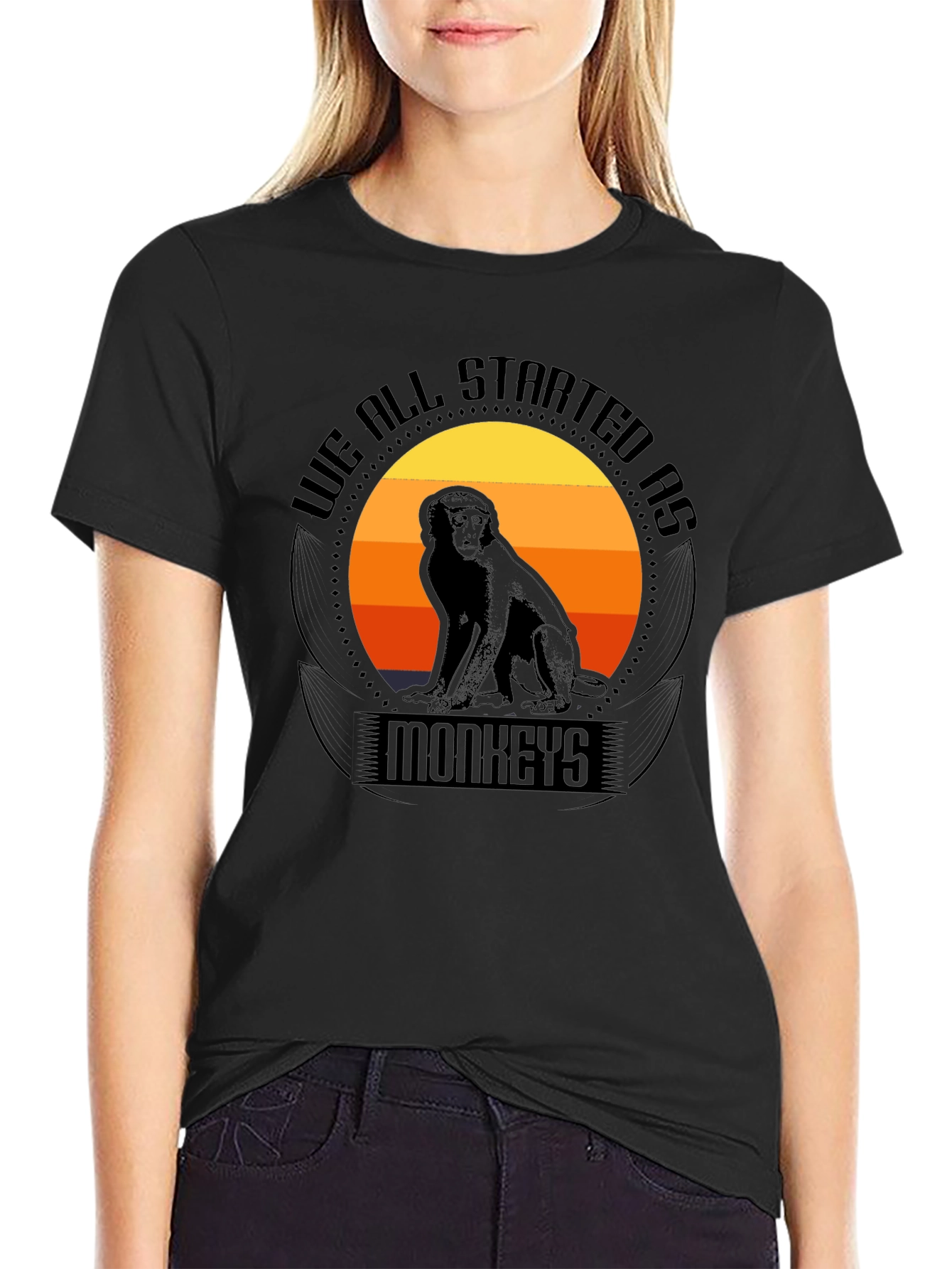 We All Started As Monkeys Graphic Tee