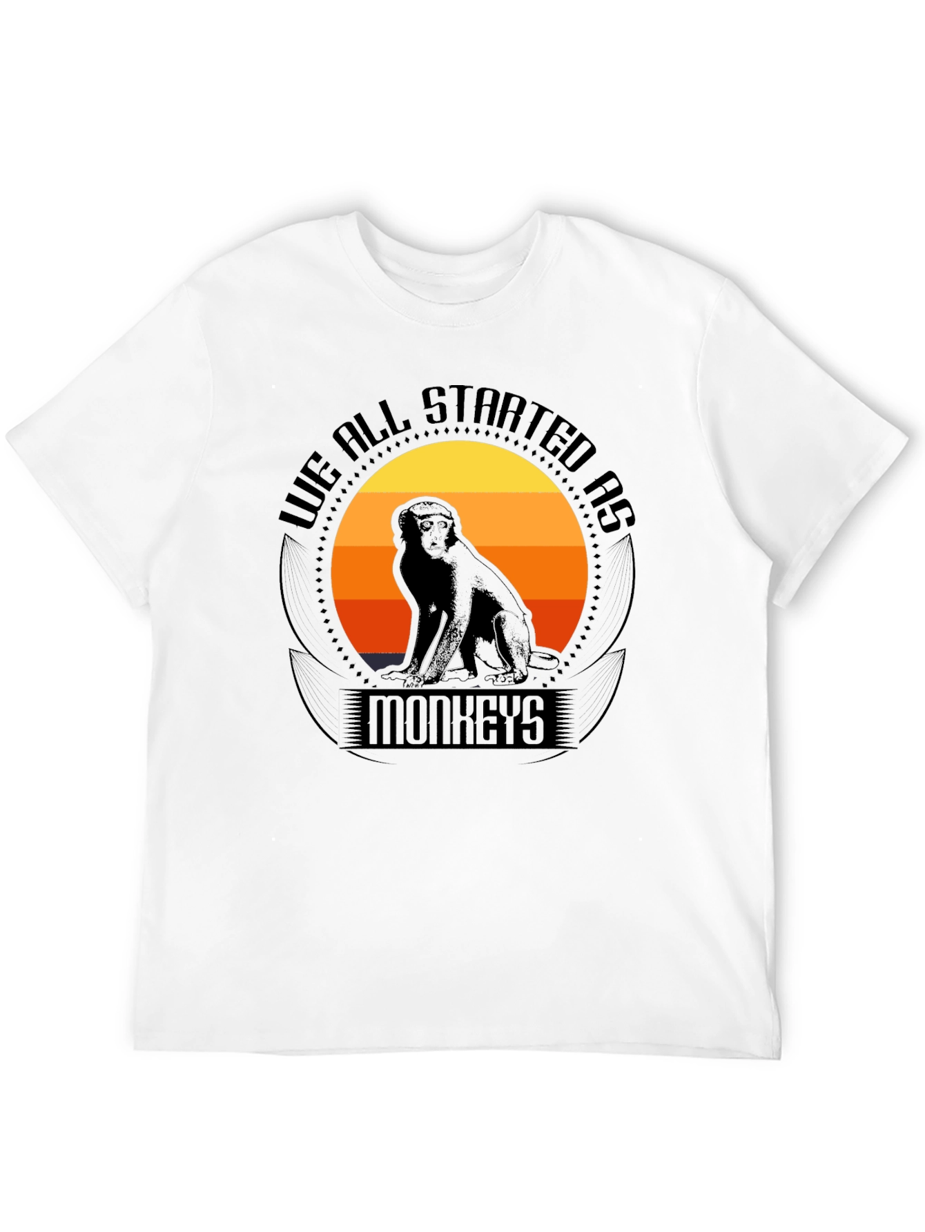 We All Started As Monkeys Graphic Tee