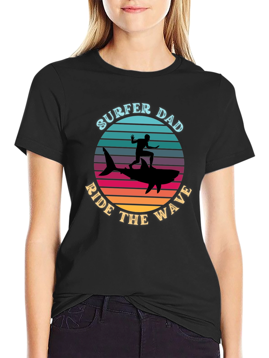Surfer Dad Graphic Tee - Ride the Wave!
