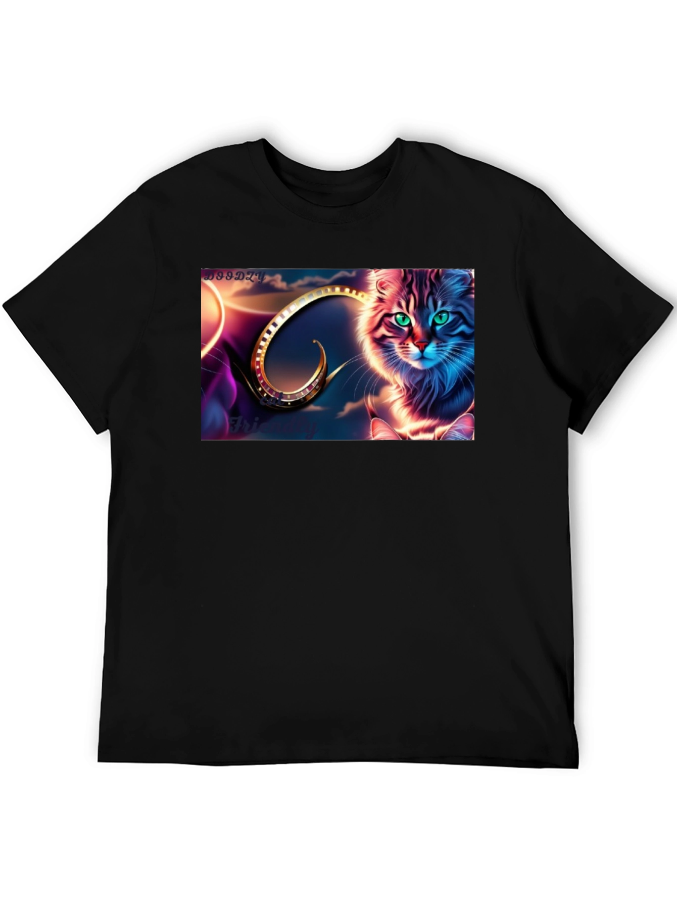 Fantasy Cat Graphic Tee - Unique Design Soft Cotton