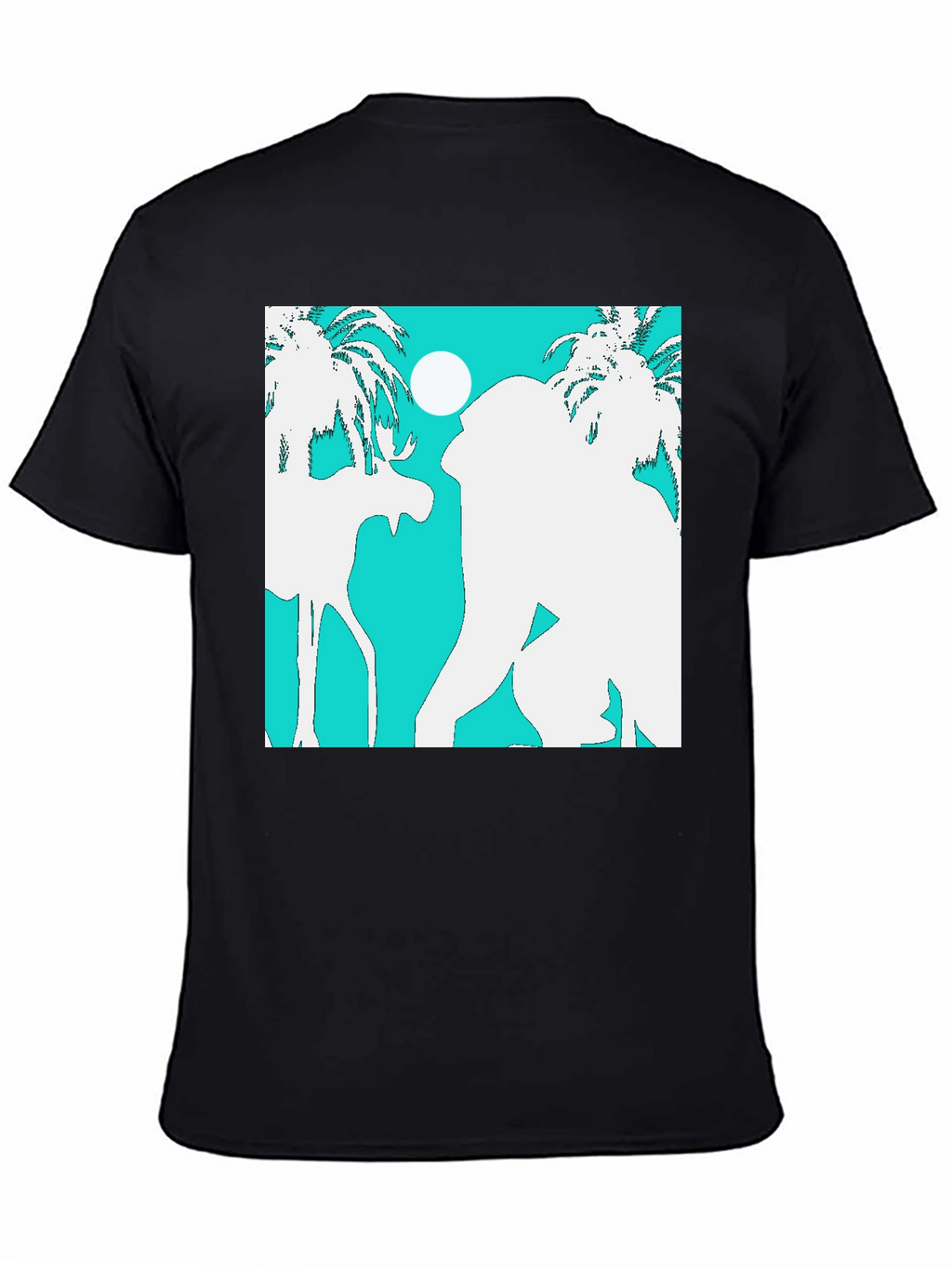 Retro Tropical Silhouette Graphic T-Shirt