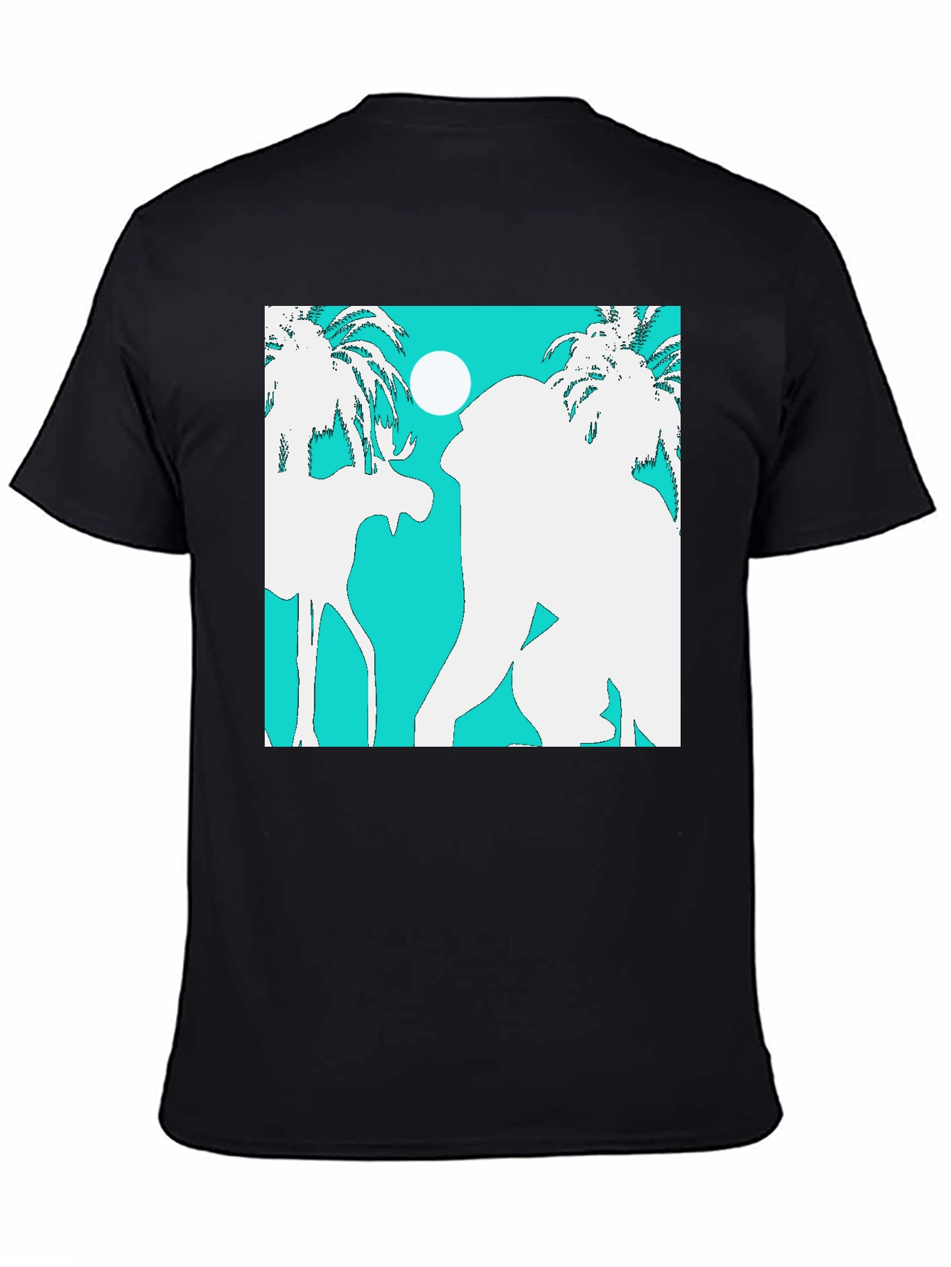 Retro Tropical Silhouette Graphic T-Shirt