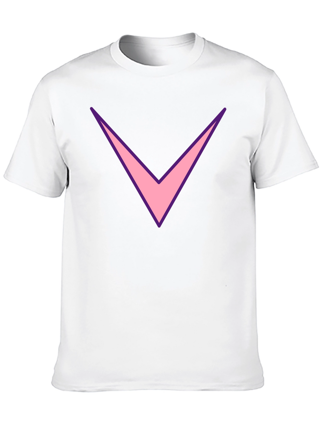 Mens Black T-Shirt with Pink Chevron Design