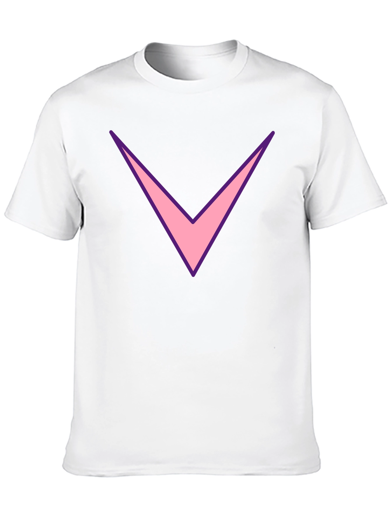 Mens Black T-Shirt with Pink Chevron Design