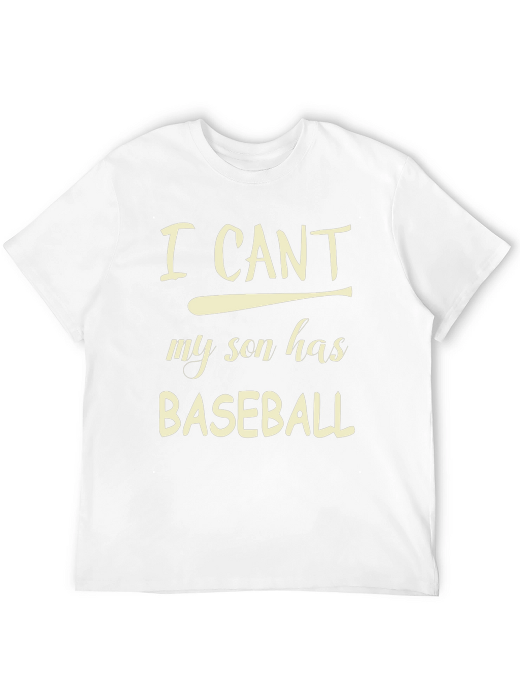 I Cant My Son Has Baseball Black T-Shirt