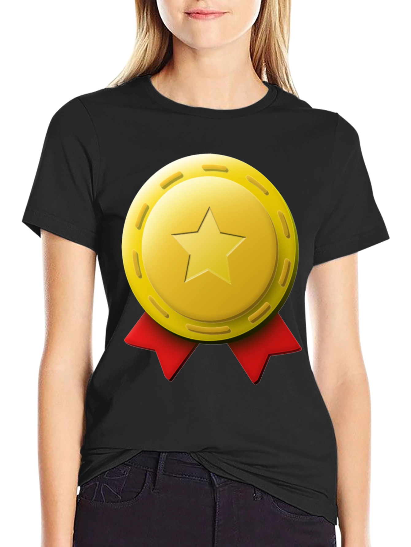 Star Medal Graphic T-Shirt - Premium Comfort