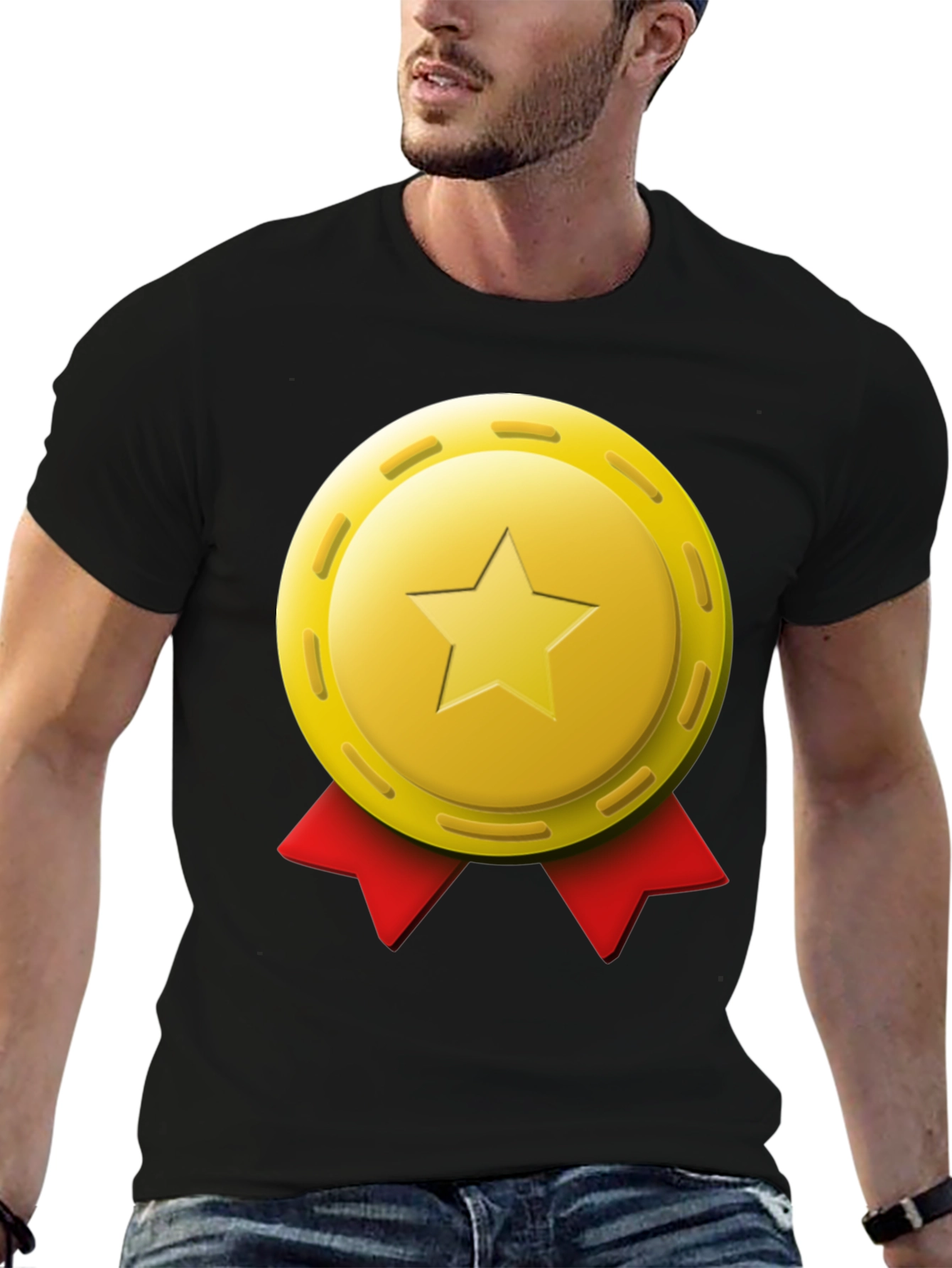 Star Medal Graphic T-Shirt - Premium Comfort