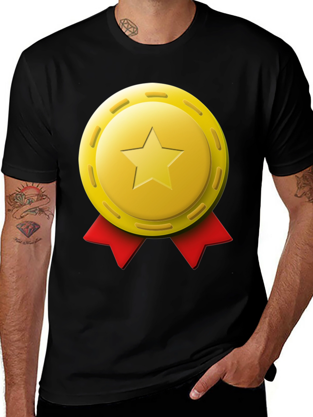 Star Medal Graphic T-Shirt - Premium Comfort
