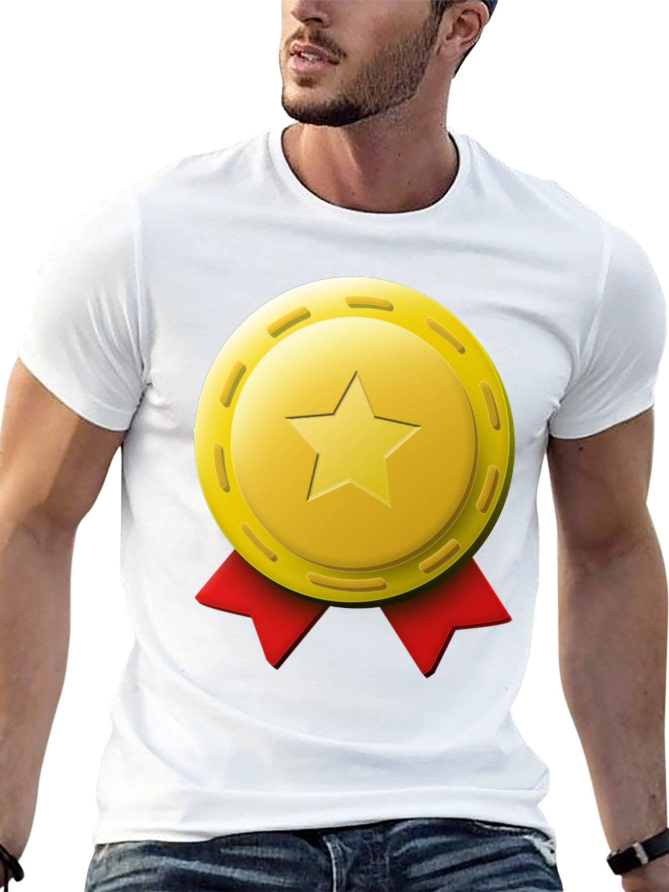 Star Medal Graphic T-Shirt - Premium Comfort