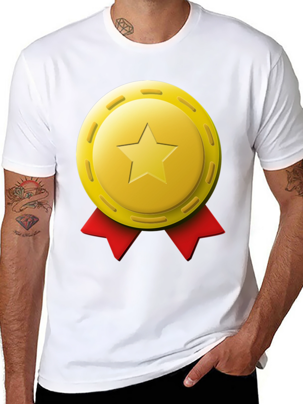 Star Medal Graphic T-Shirt - Premium Comfort