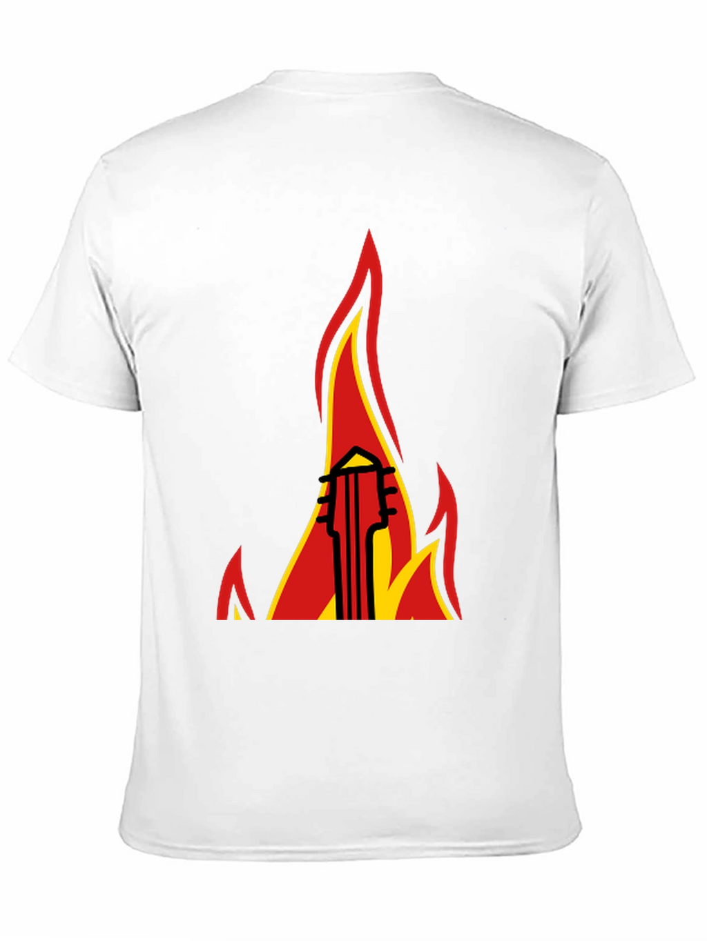 Flaming Guitar Graphic Tee - Rock On!