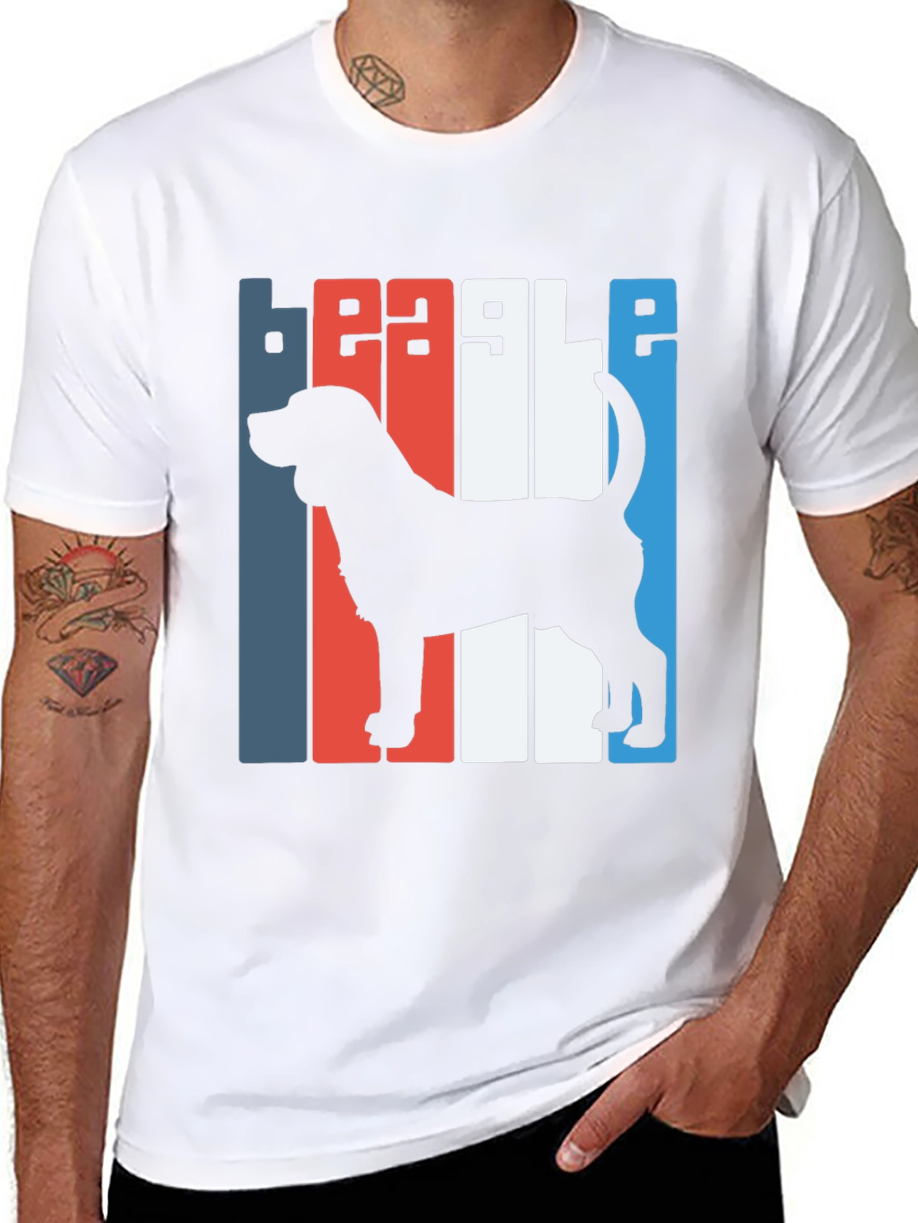 Beagle Silhouette Graphic Tee - Classic Fit