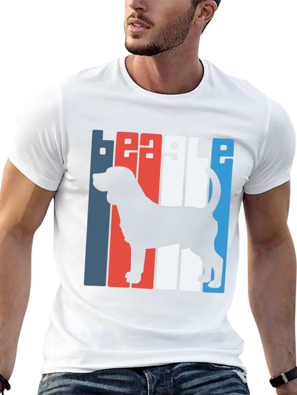 Beagle Silhouette Graphic Tee - Classic Fit