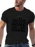 Mountains Home of the Hikers Black T-Shirt