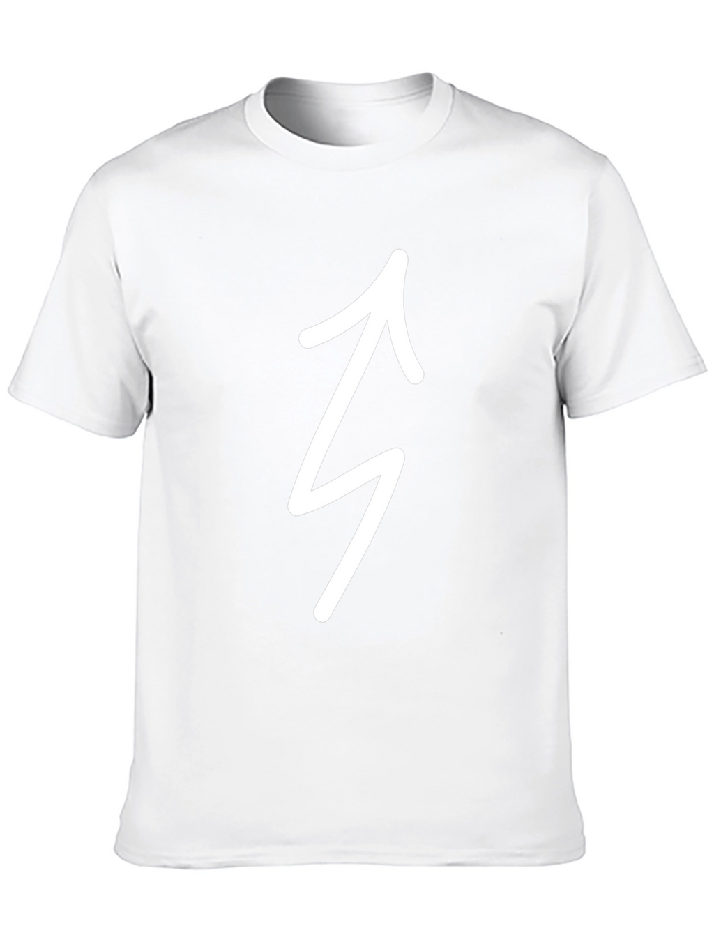 Black T-Shirt with White Arrow Design