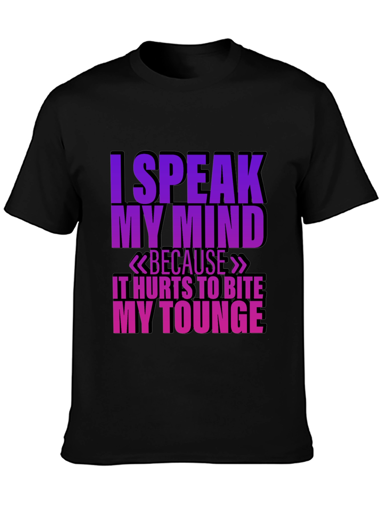 Speak My Mind Black T-Shirt