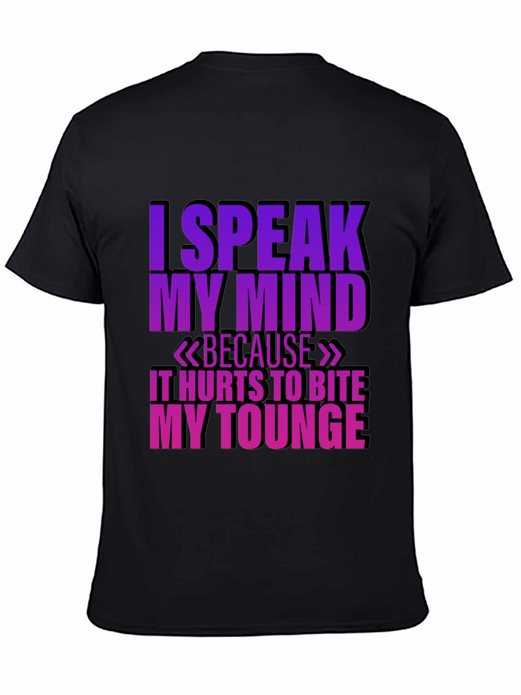 Speak My Mind Black T-Shirt