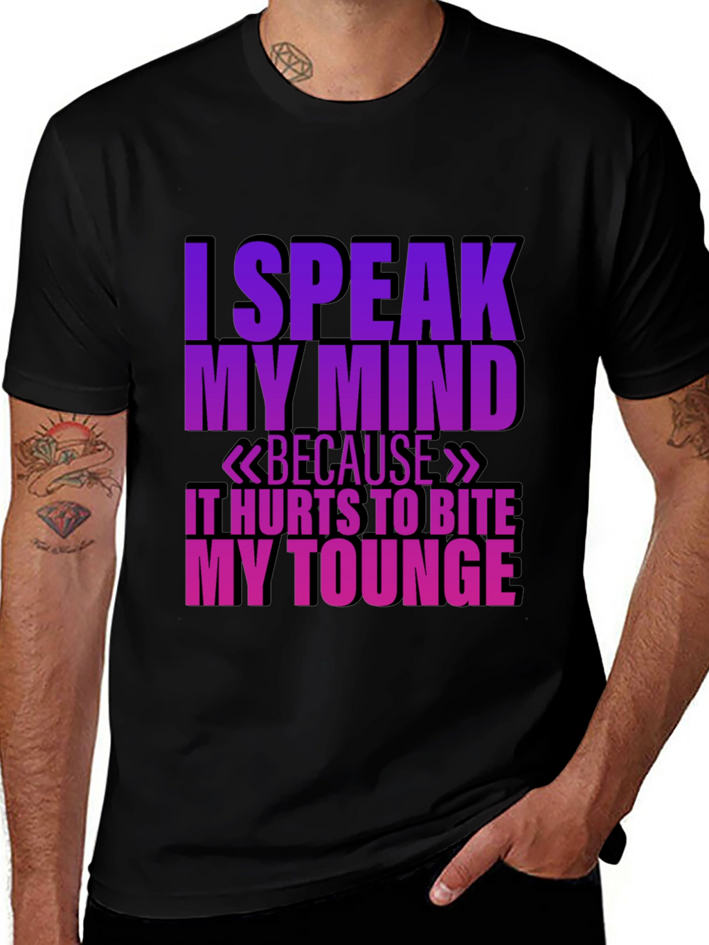 Speak My Mind Black T-Shirt