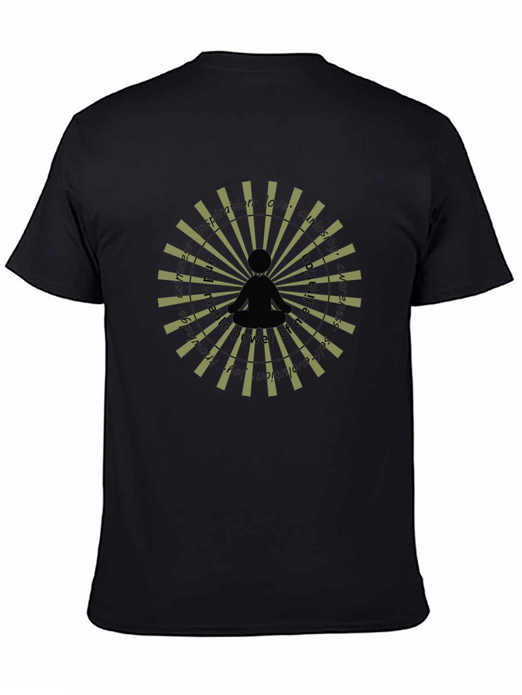 Meditative Mandala T-Shirt - Black