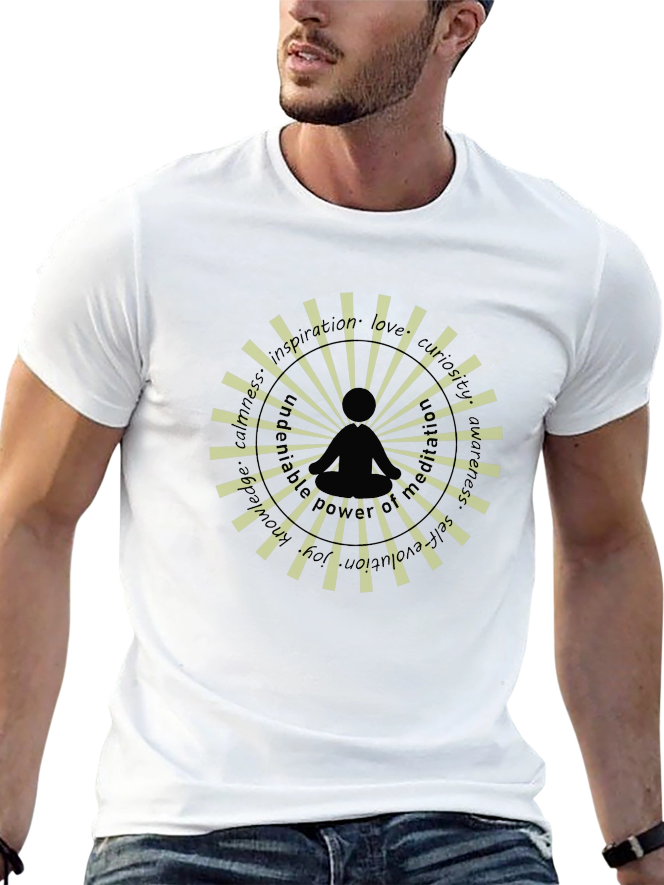 Meditative Mandala T-Shirt - Black