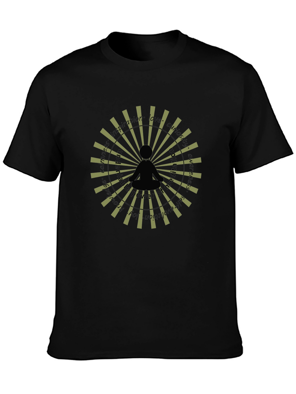 Meditative Mandala T-Shirt - Black