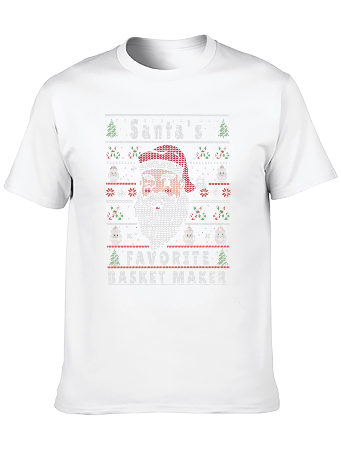 Santas Favorite Basket Maker Black T-Shirt