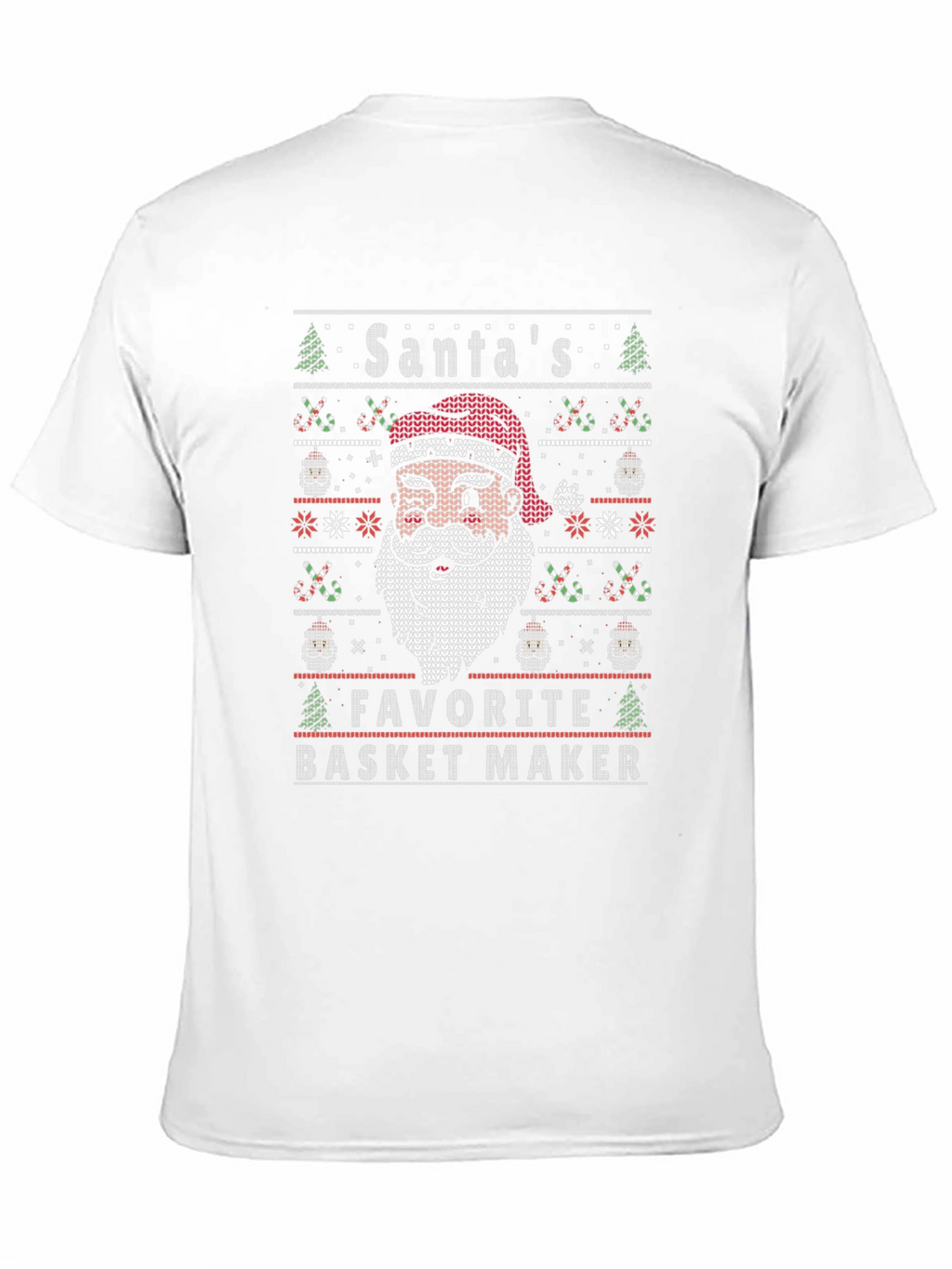 Santas Favorite Basket Maker Black T-Shirt