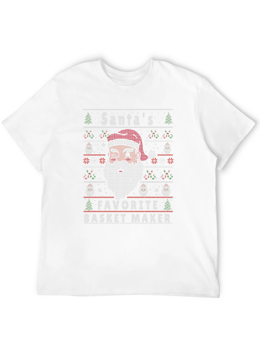 Santas Favorite Basket Maker Black T-Shirt